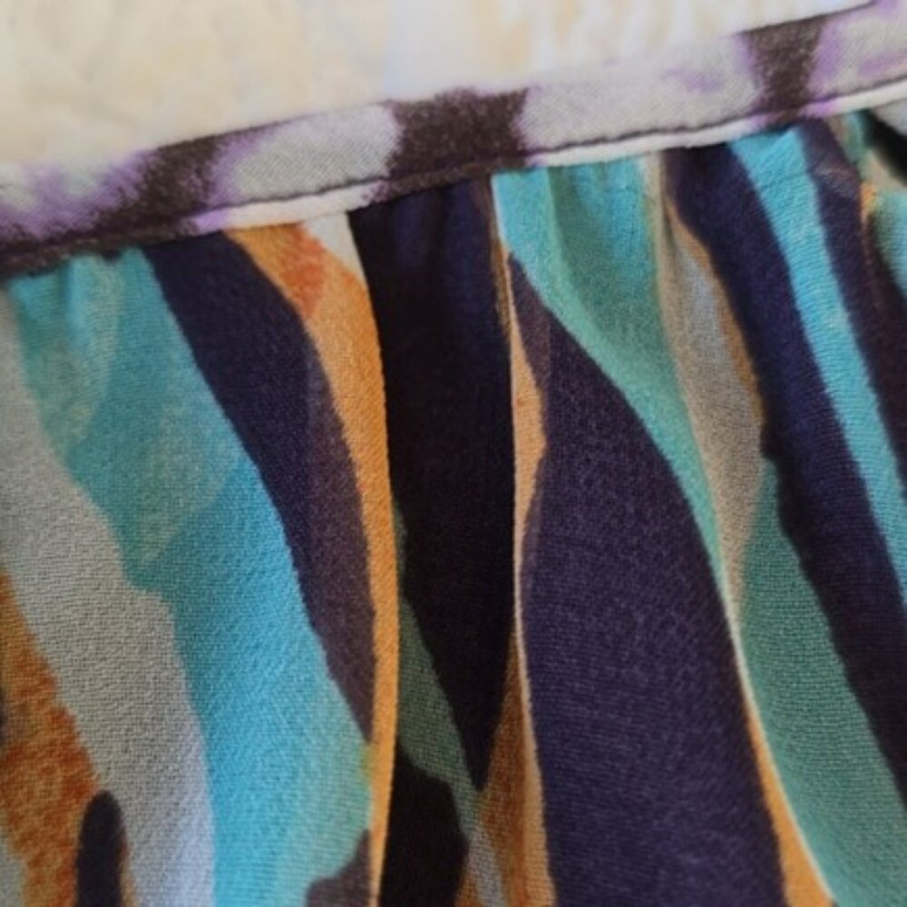 Express Boho Sleeveless A-Line Mini Dress Multicolor Sundress Beach Vacation XS - Picture 9 of 13